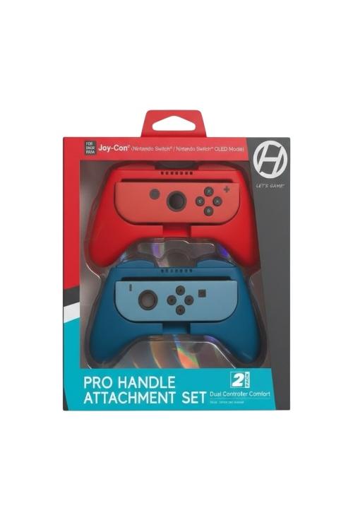 Joy-Con Pro Handle Attachment Set 2 Pack for Switch (Blue and Red)
